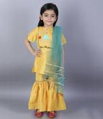 Eid mubarak kurta with sharara set