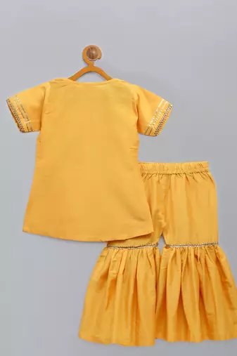 Eid mubarak kurta with sharara set