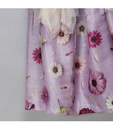 Light purple 3d flowers lehnga set