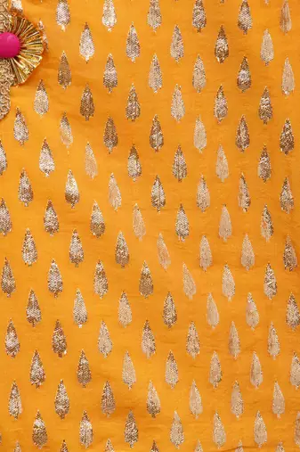 Yellow and pink festive kurta sharara set