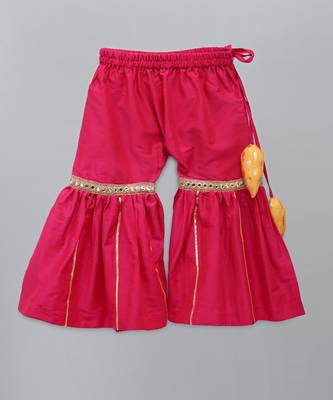 Yellow and pink festive kurta sharara set 4