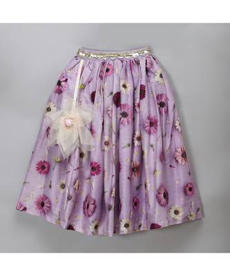 Light purple 3d flowers lehnga set 5