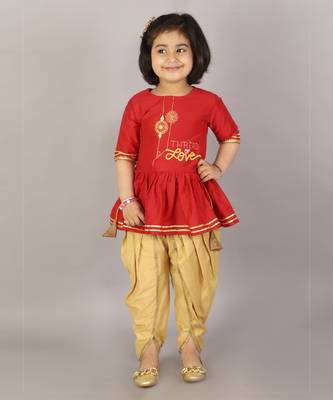 Thread of love peplum kurta with dhoti set 1