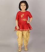 Thread of love peplum kurta with dhoti set