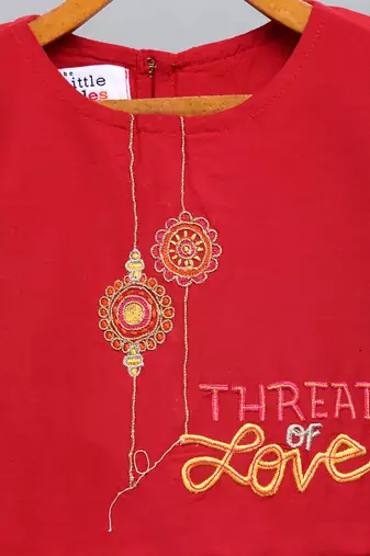 Thread of love peplum kurta with dhoti set