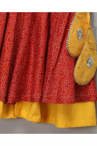 Orange yellow peplum blouse lehnga set