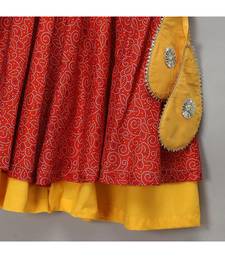 Orange yellow peplum blouse lehnga set