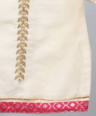 Embroidered kurta pjama with ruffeled dupatta 3