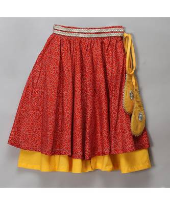 Orange yellow peplum blouse lehnga set 5