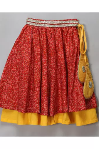 Orange yellow peplum blouse lehnga set