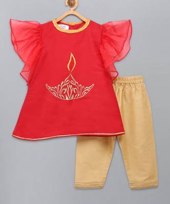 Fire lamp embroidered kurta pyjama 4