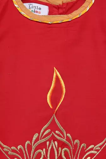 Fire lamp embroidered kurta pyjama