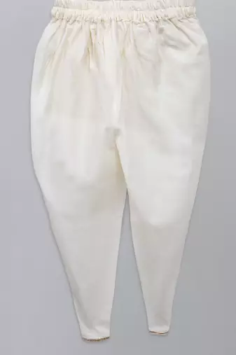 Ganpati embroidered assymetric kurta dhoti