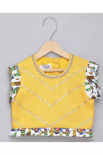 Lohri printed cotton lehnga set