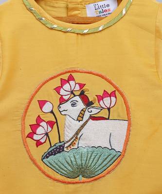 Pichwai embroidered kurta dhoti 2