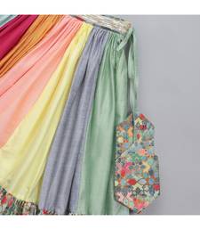Kaliedoscope print lehnga set with attached dupatta