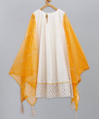 Colorful diwali elements embroidered cape anarkali 2