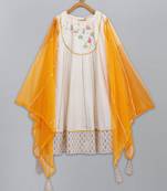 Colorful diwali elements embroidered cape anarkali