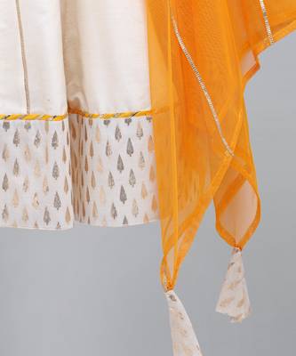 Colorful diwali elements embroidered cape anarkali 4