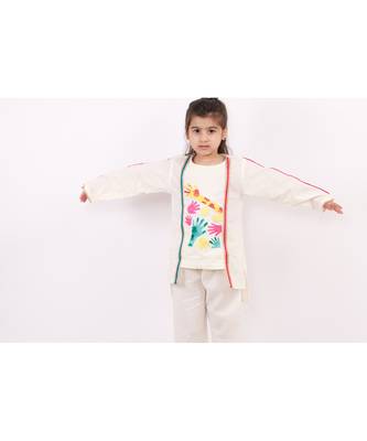 Colorful holi hands embroidered kurta pyjama 4