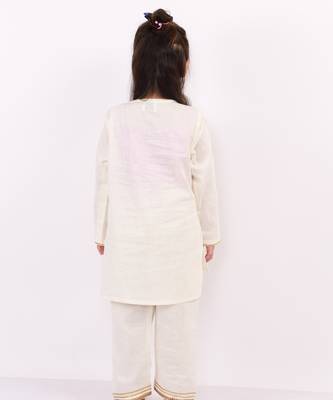 Colorful holi hands embroidered kurta pyjama 5