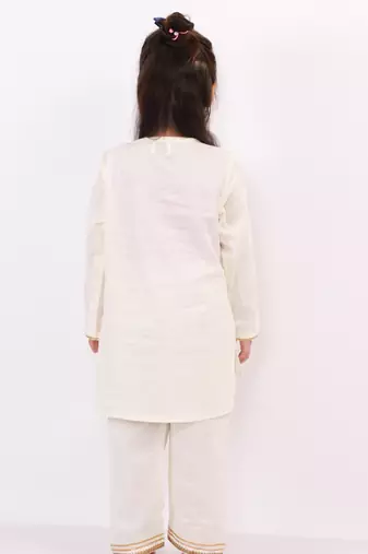 Colorful holi hands embroidered kurta pyjama