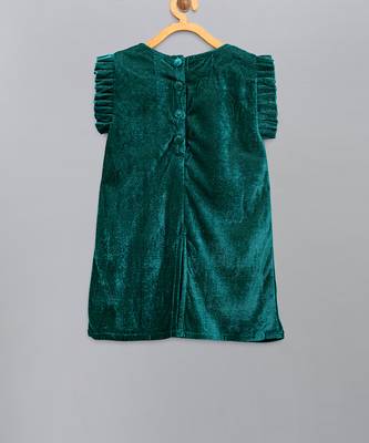 Green velvet christmas reindeer dress 2