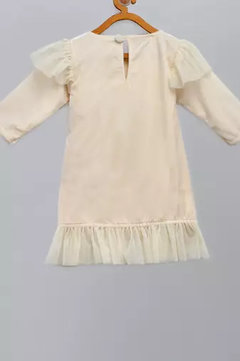 Off white velvet merry christmas dress