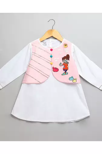 Holi hai girl embroidered kurta pyjama set