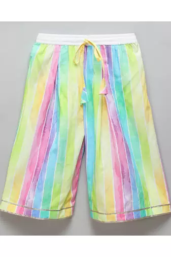 Happy holi kids printed high low kurta pyjama set