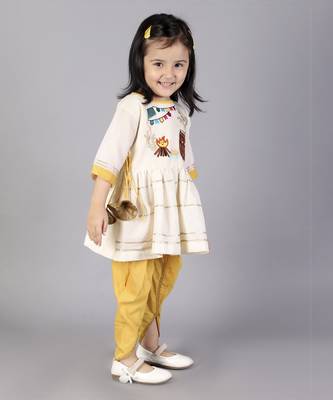 Offwhite lohri embroidery angrakha dhoti set 3