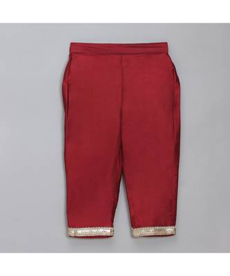 Maroon velvet embroidered anarkali pants with net dupatta 2