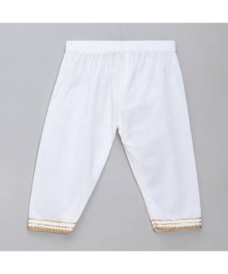 Kite embroidered yellow white frock pyjama set 5