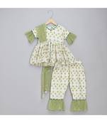 Eid printed kurta set with attached dupatta