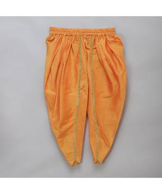 Brother sister peach embroidered dhoti set 5