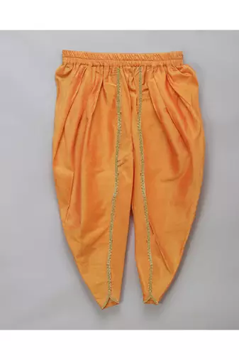 Brother sister peach embroidered dhoti set