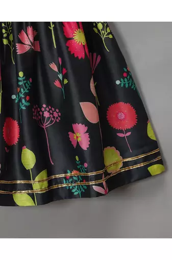 Black print multicolor sharara set