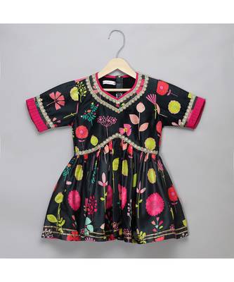 Black print multicolor sharara set 4