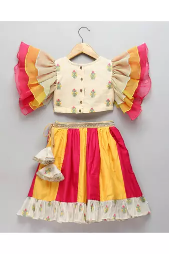 Laxmi goddess embroidered lehnga set