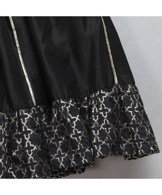 Black chanderi off shoulder lehnga set 2
