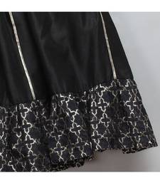 Black chanderi off shoulder lehnga set