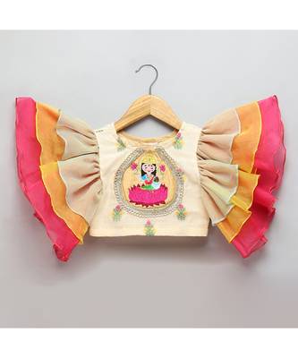 Laxmi goddess embroidered lehnga set 4
