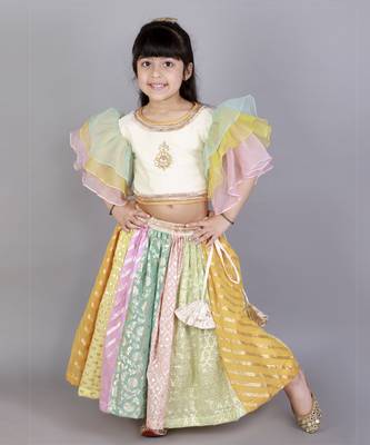 Pastel multi colors lehnga set 1