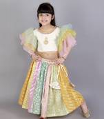 Pastel multi colors lehnga set