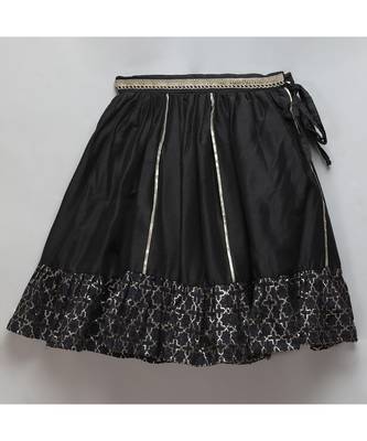 Black chanderi off shoulder lehnga set 5