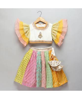 Pastel multi colors lehnga set 2