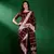 wine jacquard design cotton saree with unstitched blouse piece