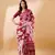 magenta jacquard design cotton saree with unstitched blouse piece