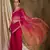 pink  organza  saree with unstitched blouse piece
