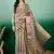 grey zari woven banarasi organza saree with unstitched blouse piece